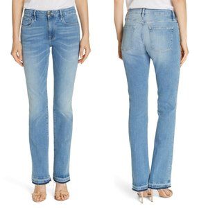 FRAME Denim Medium Wash Le Mini Boot Released-hem Cropped Jeans in Stowe Size 30